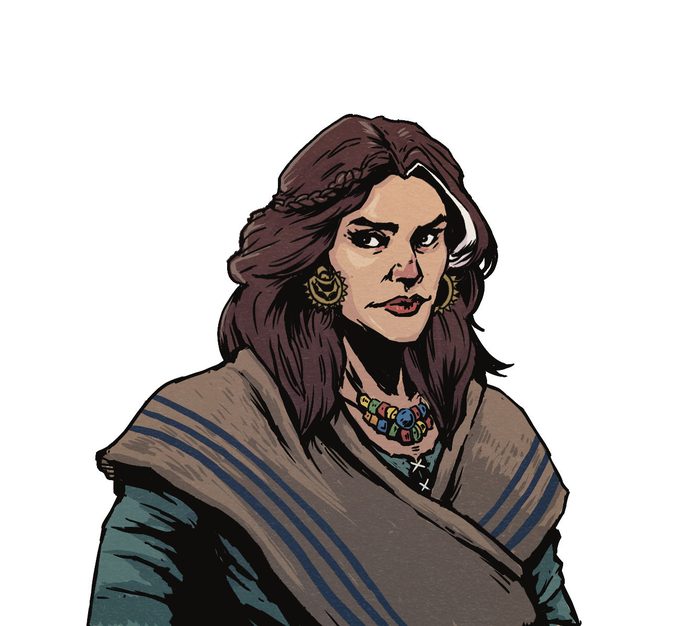 Portrait illustré du PNJ Malla